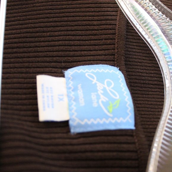 Lara Lane Woman brown rayon blend tank top embellishments 1x - Picture 6 of 7